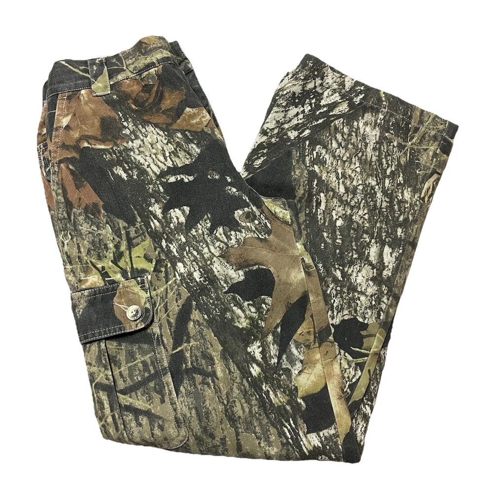Browning Boys Camo Pants Size Medium Hunting Real Tree Cotton Pockets Outdoors